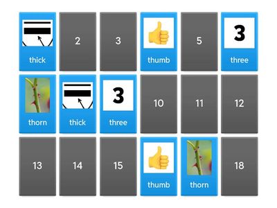 th voiceless matching game