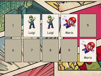 Parejas Mario Matching Game