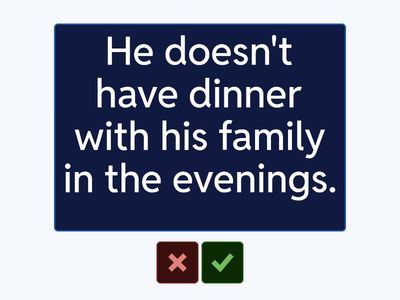 Amir's day correct the statements