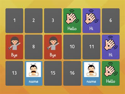 Matching Pairs Hi, I'm Sena  Grade 3 L1 YBM Choi