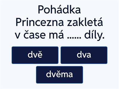 Skloňování číslovek DVĚ, OBĚ