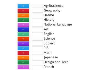 Year 8 Subjects Listening