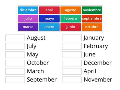 Months of the year