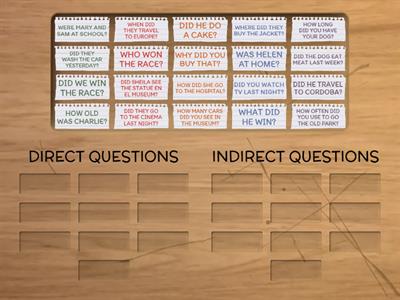 DIRECT OR INDIRECT QUESTIONS?