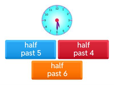 O'clock and half past