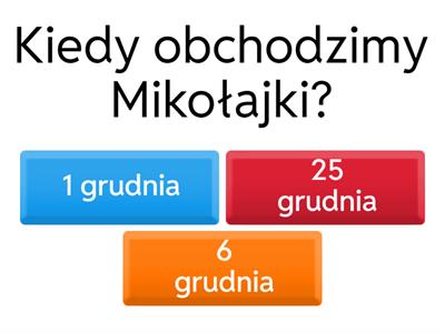 Quiz o Świętym Mikołaju