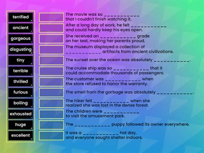  Strong and weak adjectives (B1 Roadmap 9B)