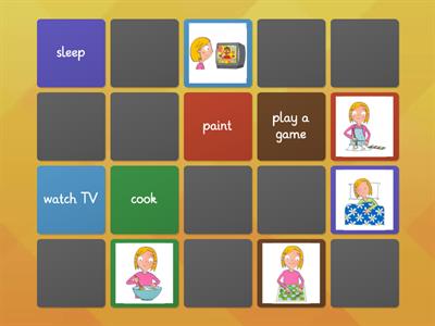 Memory Game Verbs 