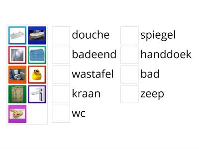 Badkamer woordenschat NT2
