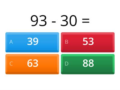 Calcolo veloce a mente: Sottrazioni
