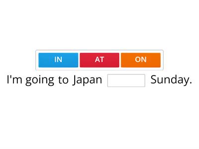 Prepositions of time - IN, ON, AT G4