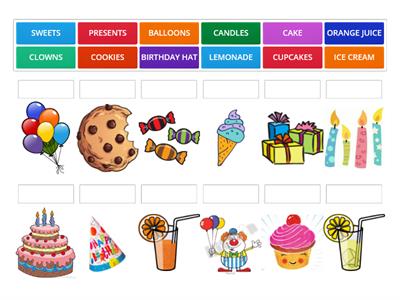 Birthday vocabulary