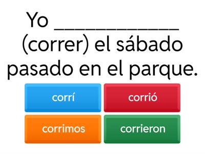 Preterite tense (regular -er verbs) | Quiz