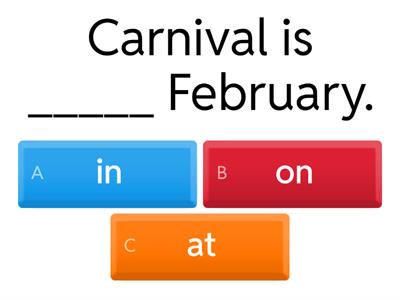 Preposition - IN - ON - AT