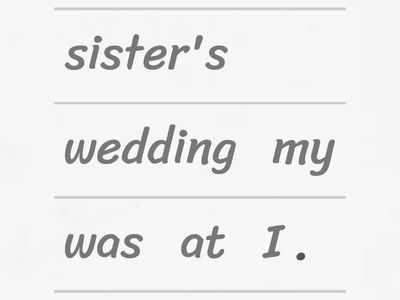 PAST SIMPLE - BE! (Unscramble the sentences)