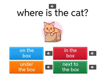 on, in, under and next to