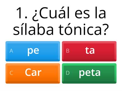 La sílaba y la acentuación 