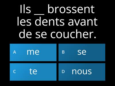 Unité 1- Grammaire : Les pronoms personnels réfléchis