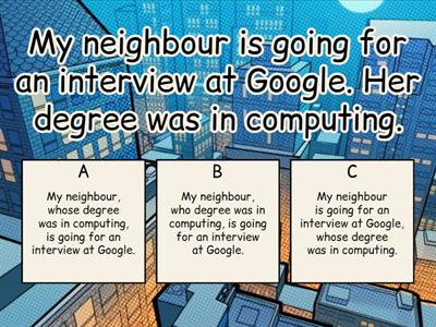 Non-defining relative clause