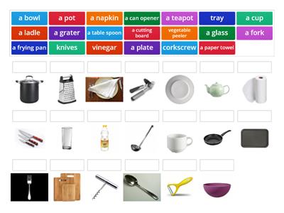  Kitchen Utensils Match-Up