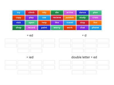 Past Simple Regular verbs endings. Prepare 6. Unit 6