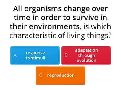 Characteristics of Living Things