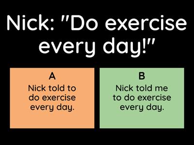 GI B1 U8 Reported speech