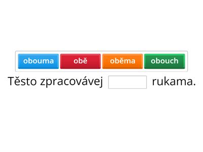 Číslovky dva, oba, dvě, obě