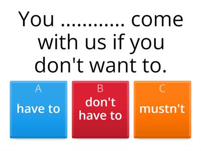 3G422 MODALS of obligation / prohibition