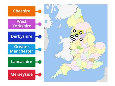 Counties around Greater Manchester