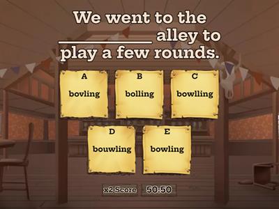 BH2 Unit 10 - lesson 1 spelling quiz