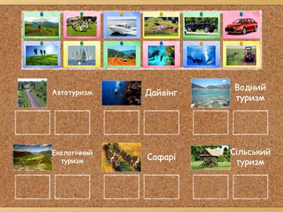 Інтерактивна гра (старший дошкільний вік) "Види туризму"