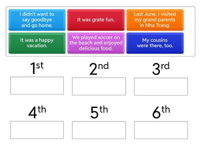 G5- Unit 6: My last vacation