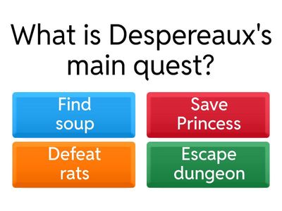 Tale of Despereaux Plot Quiz