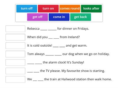  Optimise A2. Unit 1 - phrasal verbs