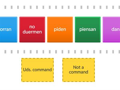 Uds. command sorting: command / not a command