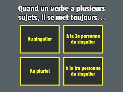 LES CHAINES D’ACCORDS UN VERBE, PLUSIEURS SUJETS