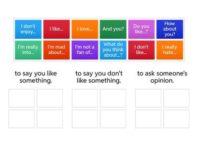 Com 2 Expressing likes and dislikes.