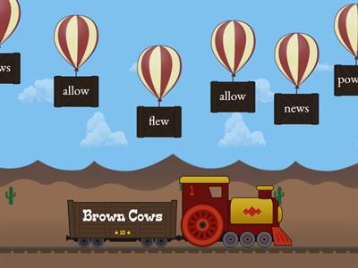 Balloon pop!  Part-Time Vowel Team Hooks