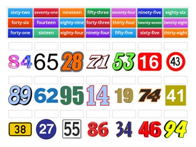 HIGH NUMBERS - MATCH UP