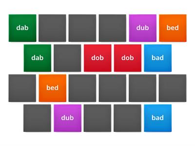 Matching Pairs to practise b and d reading - 2 