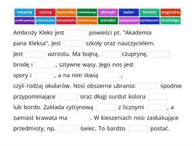 Opis postaci - pan Kleks