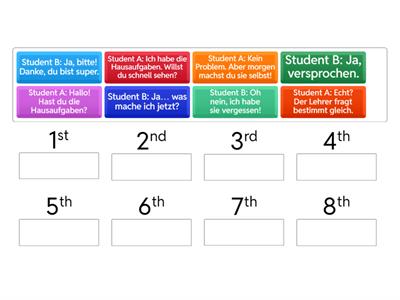 Hausaufgaben vergessen Dialog A1