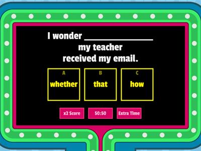 Noun Clauses with wh-words and whether/if