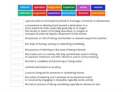 tion and sion definitions