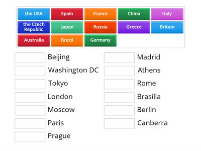 Countries and capital cities