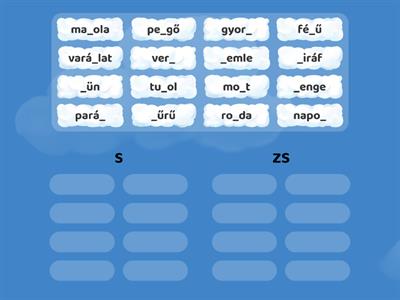 Milyen betű hiányzik belőle? S-ZS differenciálás