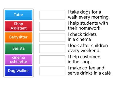 ACTIVITY 1 : MATCHING  (jobs-actions)