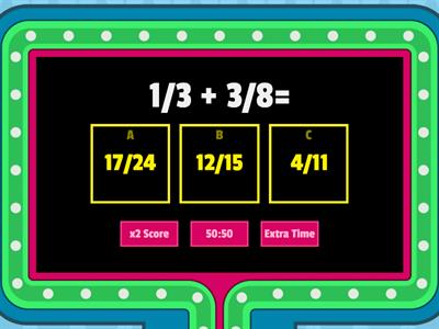 Adding Fractions with Unlike Denominators