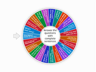 Speaking questions - Simple Present 